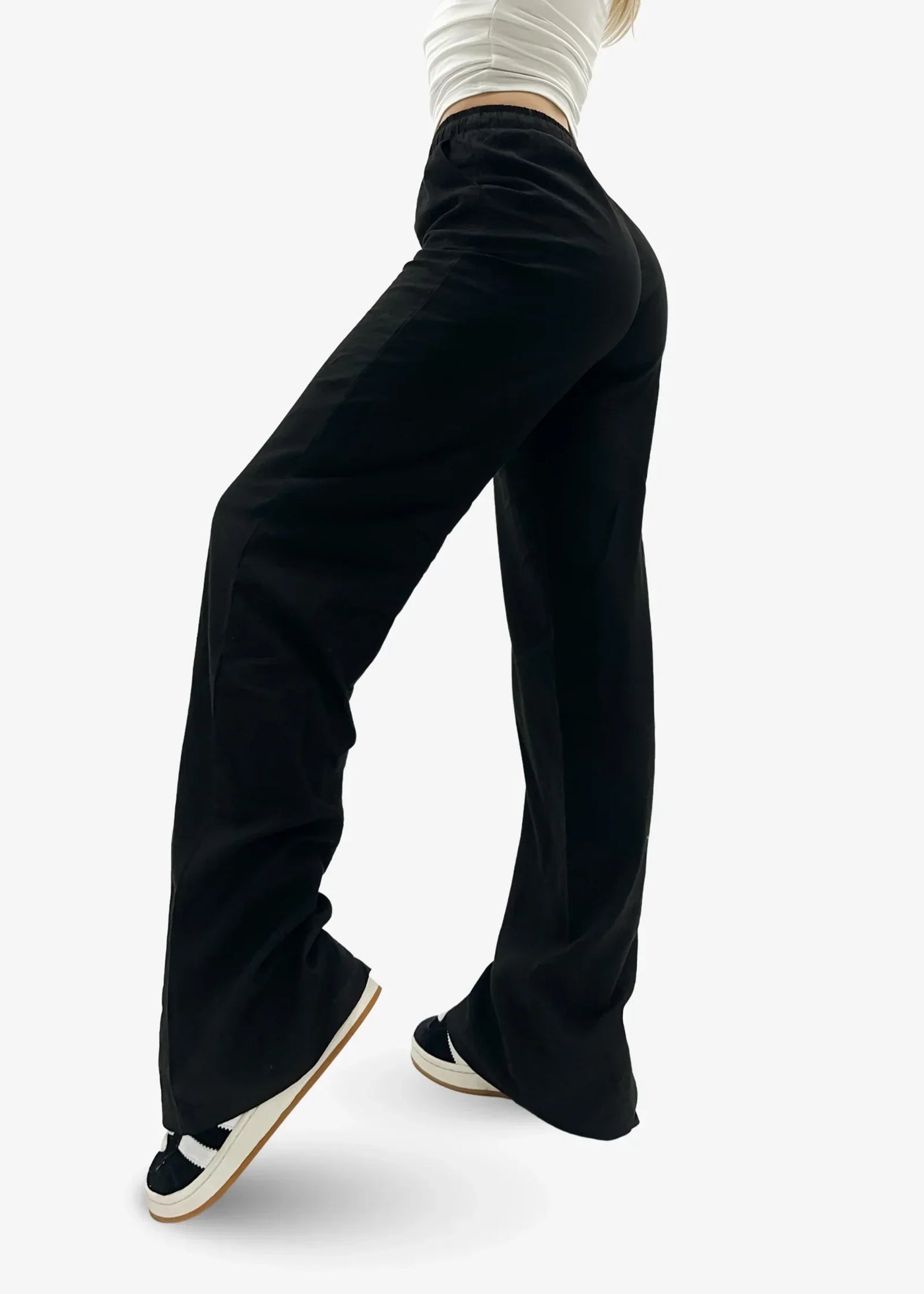 "Jennifer" Leinenhose Schwarz