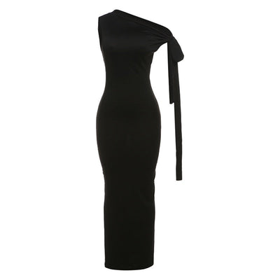"Rachel" One-Shoulder Maxikleid