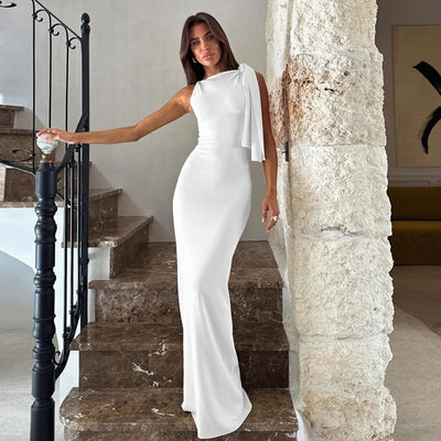 "Rachel" One-Shoulder Maxikleid
