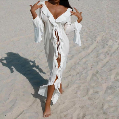 Strandkleid mit Rüschen
