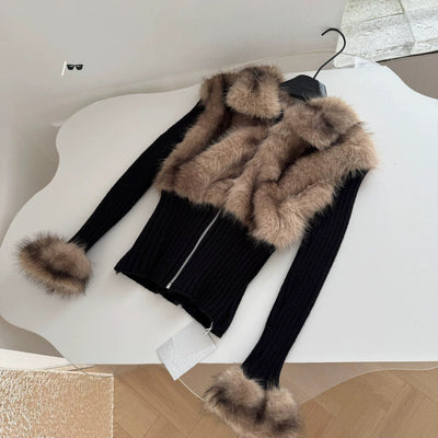 "Chiara" Cardigan mit Fell